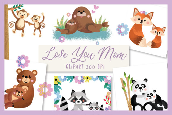 Download 'Love You Mom' Mother's Day Clipart - Day Collection