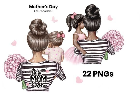 Download Mother’s Day Clipart, Mom Daughter, Girl - Day Collection