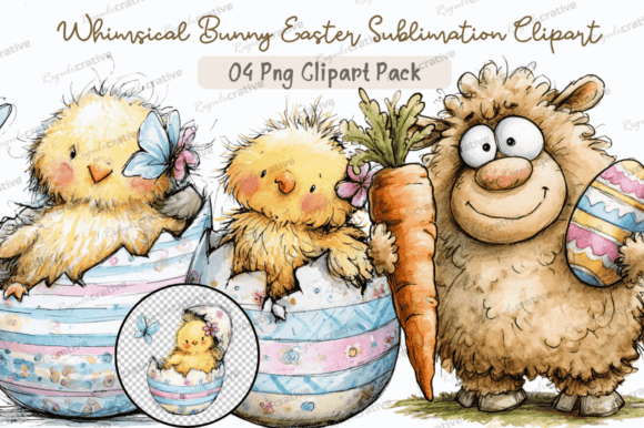 Download Whimsical Bunny Easter Clipart PNG - Easter clipart Collection