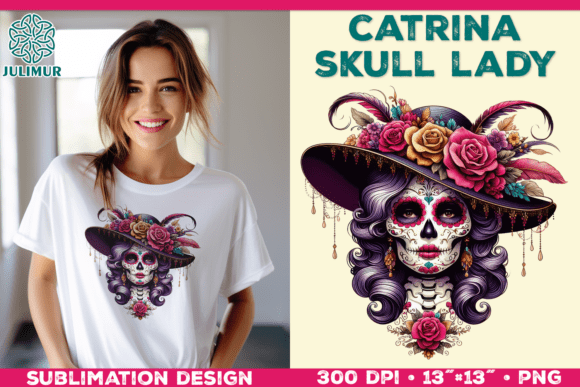 Download Elegant Catrina Skull Lady Portrait - Elegant Collection