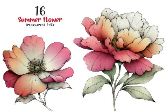 Download Whimsical Summer Flower Clipart - Summer flower clipart Collection