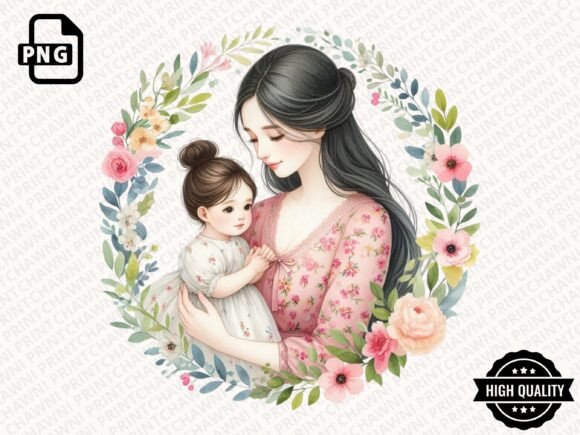 Download Watercolor Mother's Day Floral Clipart - Day Collection