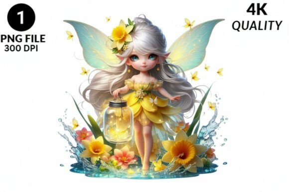 Download Spring Fairy Clipart Yellow Daffodil PNG - Yellow Collection