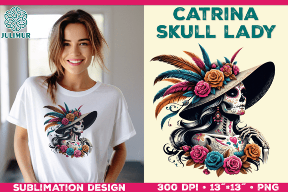 Download Elegant Catrina Skull Lady Portrait - Elegant Collection