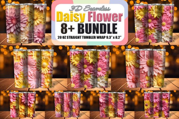 Download Pink Yellow Daisy 3D Mug Wrap Bundle - Yellow Collection