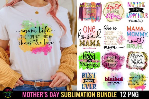 Download Mother's Day Sublimation Bundle I Mom - Day Collection