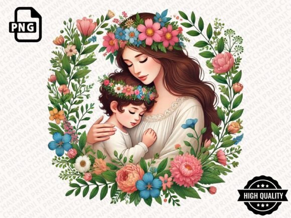 Download Watercolor Mother's Day Floral Clipart - Day Collection