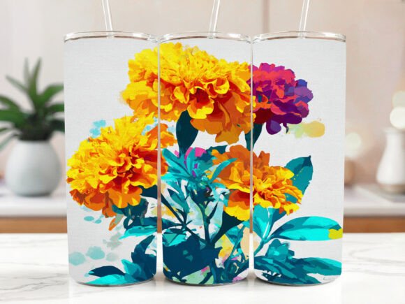 Download Yellow Orange Daisy Marigold Watercolor - Yellow Collection