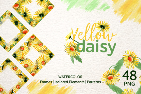 Download Yellow Daisy Watercolor - Yellow Collection