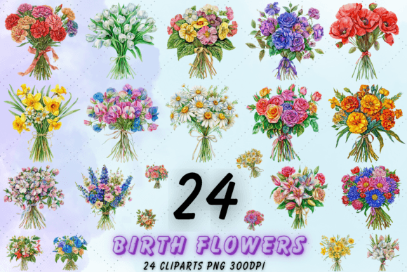 Download Birth Month Flower Clipart, Birthday PNG - Day Collection
