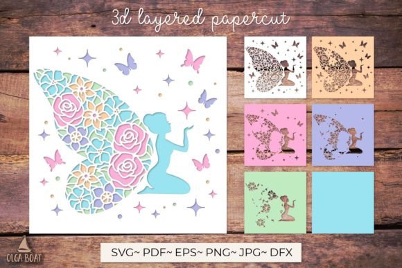 Download 3d Fairy SVG | Girl Birthday Card - Day Collection