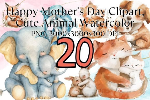 Download Happy Mother's Day Clipart, Cute Animal - Day Collection