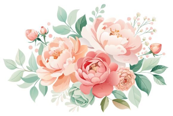 Download Elegant Peony Watercolor Illustration - Elegant Collection