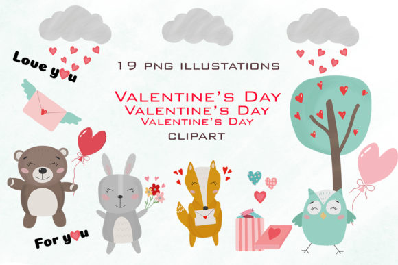 Download Valentines Day Clipart, Cute Animals PNG - Day Collection