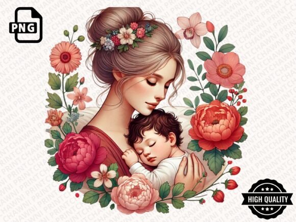 Download Watercolor Mother's Day Floral Clipart - Day Collection