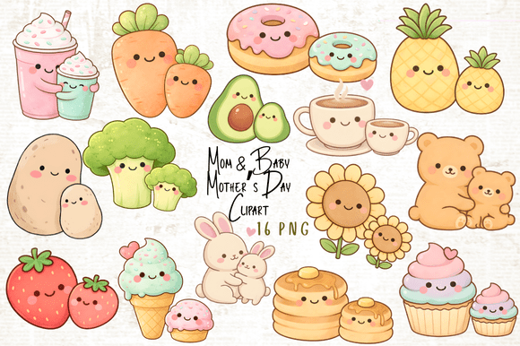 Download Mom &amp; Baby Mother's Day Clipart PNG - Day Collection