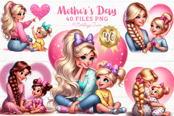 Download Happy Mothers Day Clipart Mom &amp; Daughter - Day Collection
