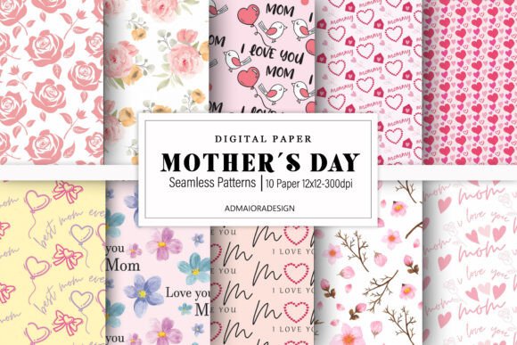 Download Mothers Day Sublimation Digital Paper - Day Collection