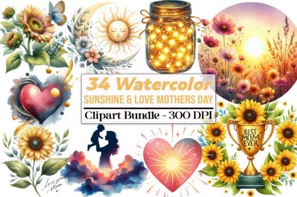 Download Sunshine &amp; Love Mothers Day Clipart - Day Collection