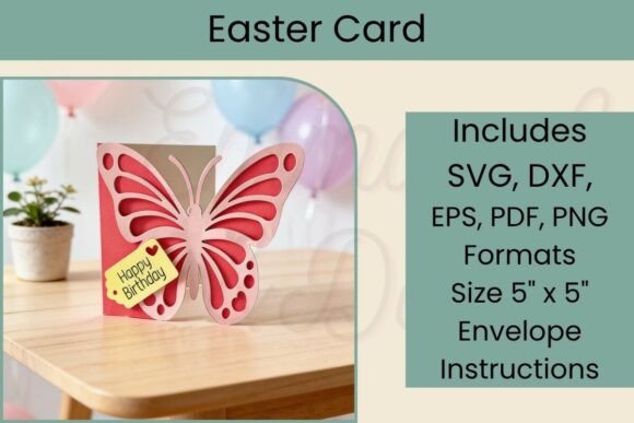 Download 3D Butterfly Birthday Card SVG Cut File - Day Collection