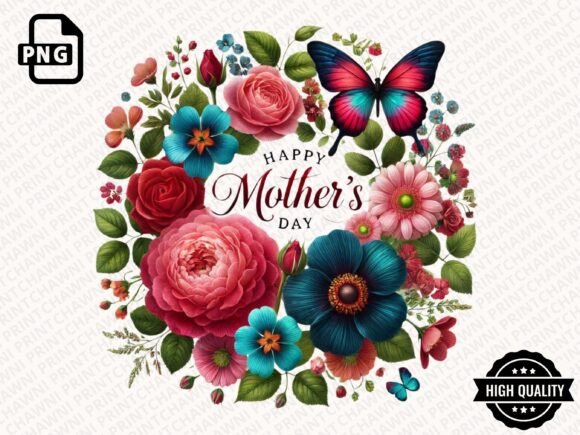 Download Watercolor Mother's Day Floral Clipart - Day Collection
